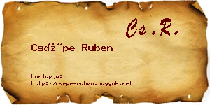 Csépe Ruben névjegykártya
